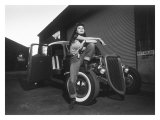 Rock A Billy Queen Rat Rod Poster Lámina giclée por David Perry