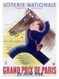 Grand Prix Horse Race, Paris Lámina giclée