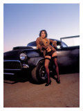 Pin-Up Girl: 1955 Chevy Street Rod Reproduction procédé giclée par David Perry