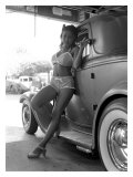 Pin-Up Girl: 1932 Deuce Coupe Garage Giclee Print by David Perry