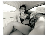 Pin-Up Girl: Back Seat Bikini Giclee Print by David Perry