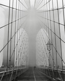 Foggy Day on Brooklyn Bridge Affischer av Henri Silberman