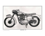 1961 B.S.A. A7 500cc Motorcycle Giclee Print by David Carlile