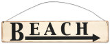 Beach Emaille bord