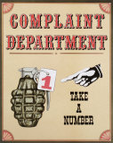 Complaint Department Tin Sign