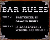 Bar Rules Blikkskilt