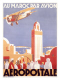 Marocco via Aeropostale Airline Impressão giclée Marocco via Aeropostale Airline Impressão giclée