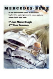Affiche Mercedes Fangio, Grand Prix d'Italie 1954 reproduction procédé giclée