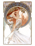 Poésie Reproduction procédé giclée par Alphonse Mucha