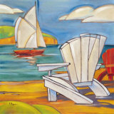 Chaise longue à Adirondack Affiches par Paul Brent
