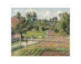 View from the Artist's Window, Eragny Print by Camille Pissarro