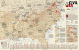 Carte des guerres civiles Posters