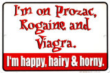 I'm On Prozac Targa in metallo