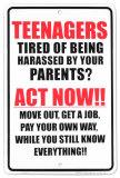 Adolescents Plaque en métal