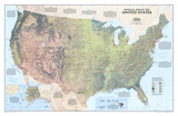 United States Physical Map Plakaty United States Physical Map Plakaty