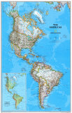 The Americas Political Map Poster