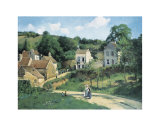 L'Hermitage at Pontoise, c.1867 Prints by Camille Pissarro