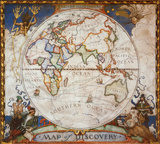 Map of Discovery, Eastern Hemisphere Poster