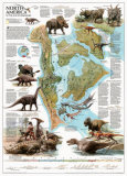 Dinosaurs of North America Map Photographie