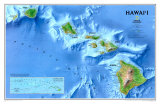 Carte de Hawaï Posters