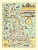 Map of Shakespeare's Britain Posters