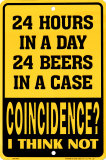 24 horas en un día Cartel de chapa