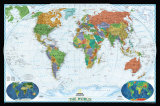 World Political Map, Decorator Style Prints