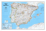 Map of Spain and Portugal Kunstdruck