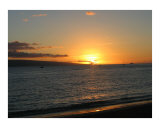 Sunset over Kaanapali Fotografisk trykk av Chris M Burns
