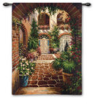 Courtyard Vista Wall Tapestry by Twindini 