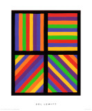 Color Bands in Four Directions, c.1999 Giclée-Premiumdruck von Sol Lewitt