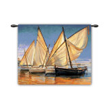 White Sails II Wall Tapestry by Jaume Laporta White Sails II Wall Tapestry by Jaume Laporta