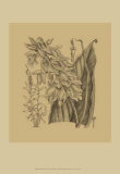 Black and White Curtis Orchid III Posters by Samuel Curtis