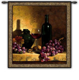 Wine Bottle with Grapes Wall Tapestry by Loran Speck