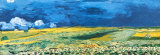 Champs de blés sous un ciel nuageux, vers 1890 Affiches par Vincent van Gogh