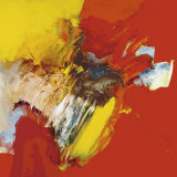 Red Triptych II Art by Pascal Magis
