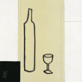 Glass and Bottle Poster par Christian Choisy