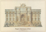 Plan of Trevi Fountain Láminas por Nicola Salvi Plan of Trevi Fountain Láminas por Nicola Salvi