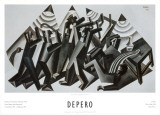 Brawl, 1926 Prints by Fortunato Depero
