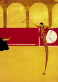 Bullfighter and Bull II Print by Thierry Ona