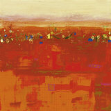 Red Landscape Print by Rose Richter-armgart