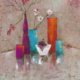 Inside in Pink and Turquoise Posters par Veronique Mansart