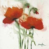 Poppies in the Wind II Posters by Marthe