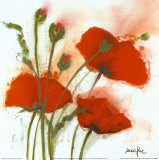 Marthe - Poppies in the Wind I - Poster