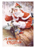 A Merry Christmas, Santa Claus Giclee Print A Merry Christmas, Santa Claus Giclee Print