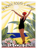 Cote d'Azur, Le Soleil Toute l'Annee Giclee Print by Roger Broders