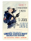 WWII, U.S. Navy, I Wish I Were a Man Giclee Print