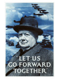 WWII, RAF Churchill Spitfire Gicléedruk WWII, RAF Churchill Spitfire Gicléedruk