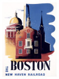 Boston, Massachusetts, New Haven Railroad Giclee Print by Ben Nason