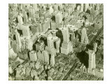 New York City, Skyline and Biplanes Giclee Print